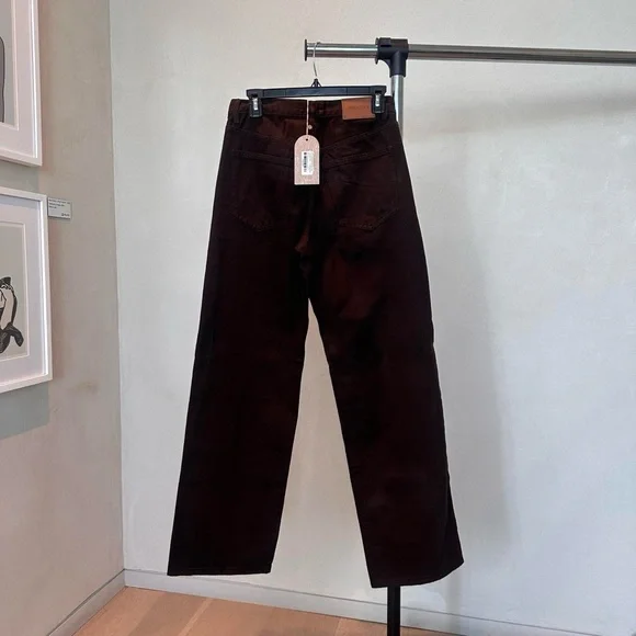 Meshki Chocolate Brown Straight-Leg Pants - Picture 7 of 8